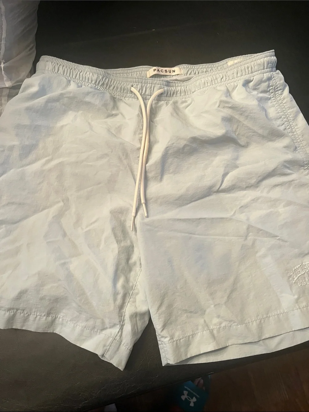 PacSun Pale Blue Elastic Waist Drawstring Shorts